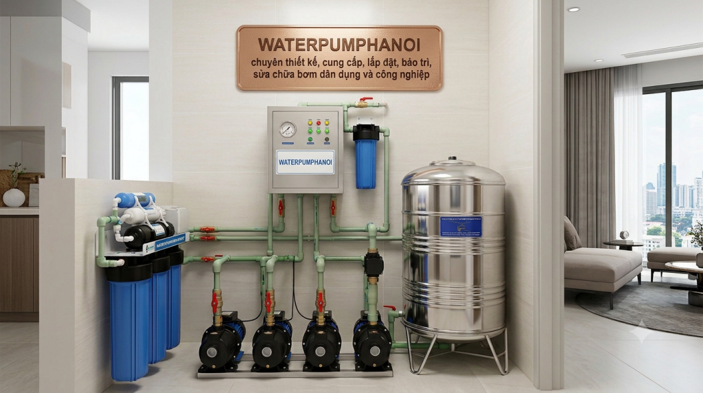 hệ thống xử lý nước sạch waterpumphanoi